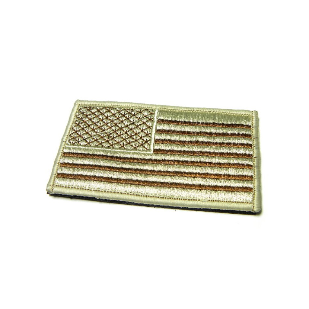 Khaki US Flag Velcro (Large)